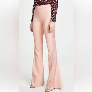 CUSHNIE High Waisted Flare Pants In Pink Sand Size 4